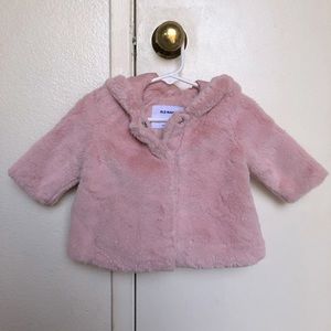 Old Navy baby faux fur hooded jacket